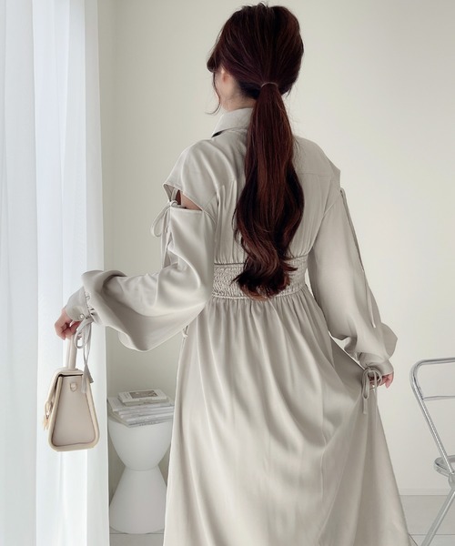 「mily bilet」 長袖ワンピース MEDIUM ネイビー レディース_画像9