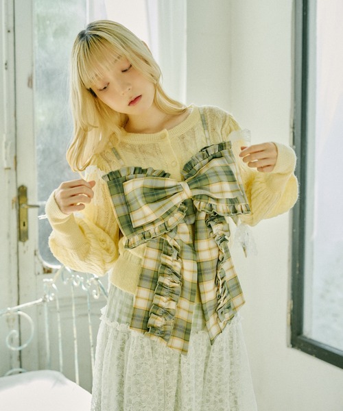 kutir パープル ワンピース×リボンビスチェ 2点セット kutir（クティール） 「クティールとレトロ」「セット着用可」2way