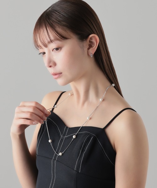 ネックレス デザインパール ロングネックレス レディースの画像