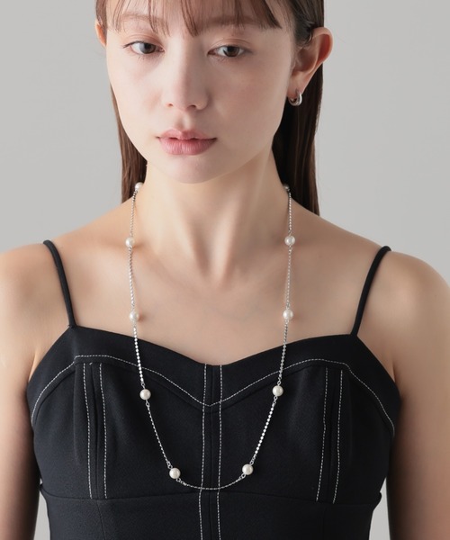 ネックレス デザインパール ロングネックレス レディースの画像