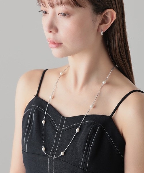 ネックレス デザインパール ロングネックレス レディースの画像