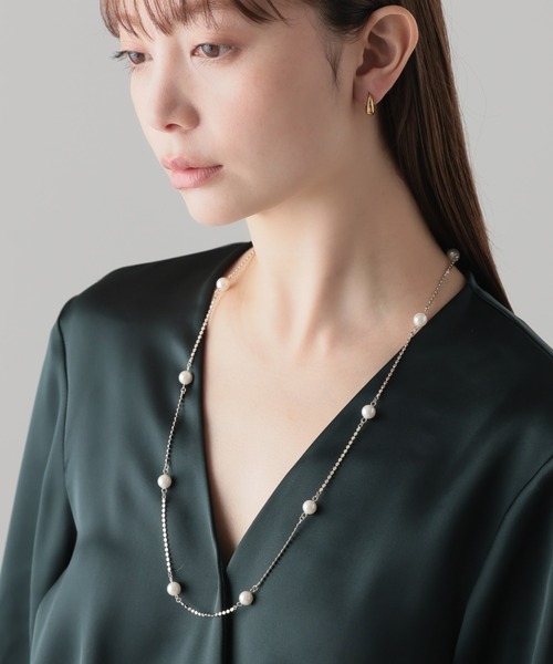 ネックレス デザインパール ロングネックレス レディースの画像