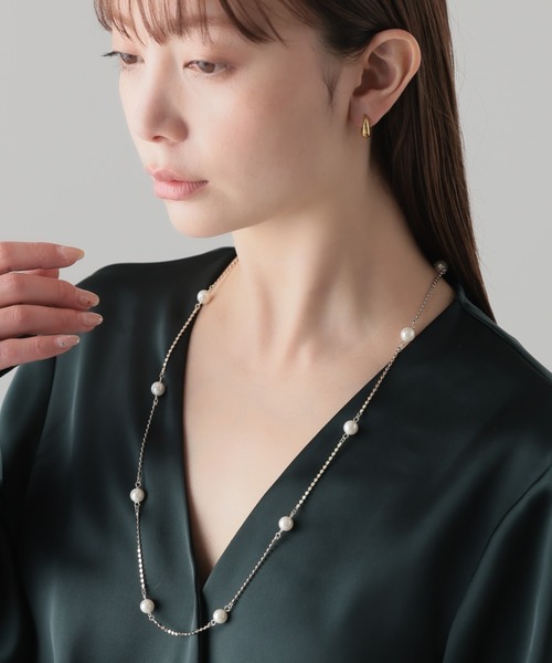 ネックレス デザインパール ロングネックレス レディースの画像