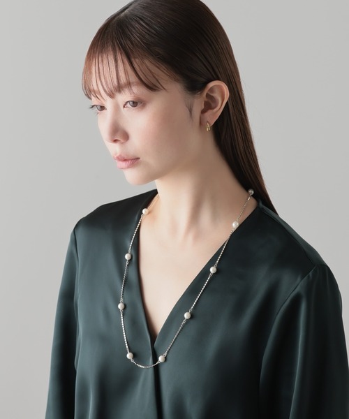 ネックレス デザインパール ロングネックレス レディースの画像