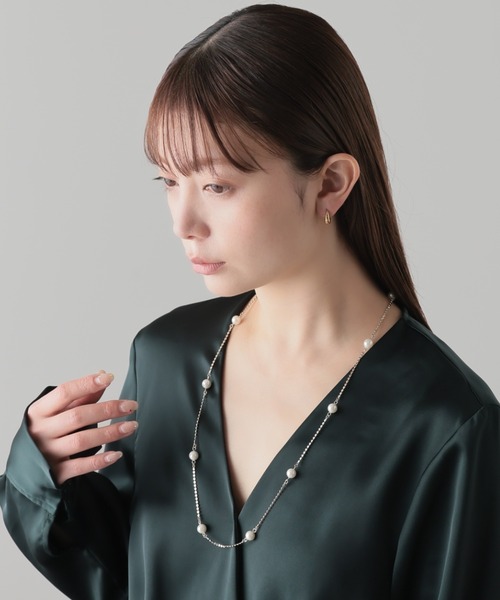 ネックレス デザインパール ロングネックレス レディースの画像