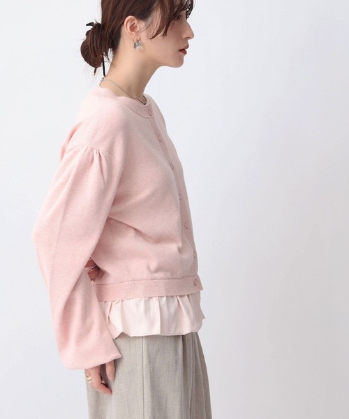 AMELY 裾フリルカーディガン ピンク 新品未使用品 AMELY 裾フリルカーディガン ピンク 新品未使用品 ファッション