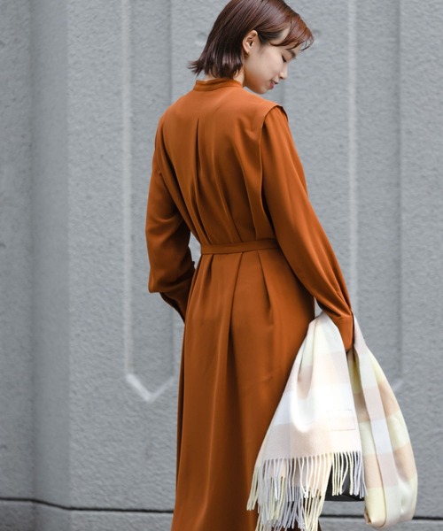 「URBAN RESEARCH」 長袖ワンピース FREE ネイビー レディース_画像2