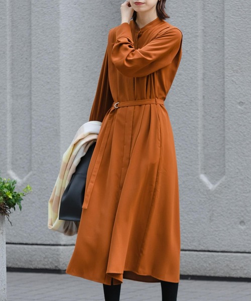 「URBAN RESEARCH」 長袖ワンピース FREE ネイビー レディース_画像5