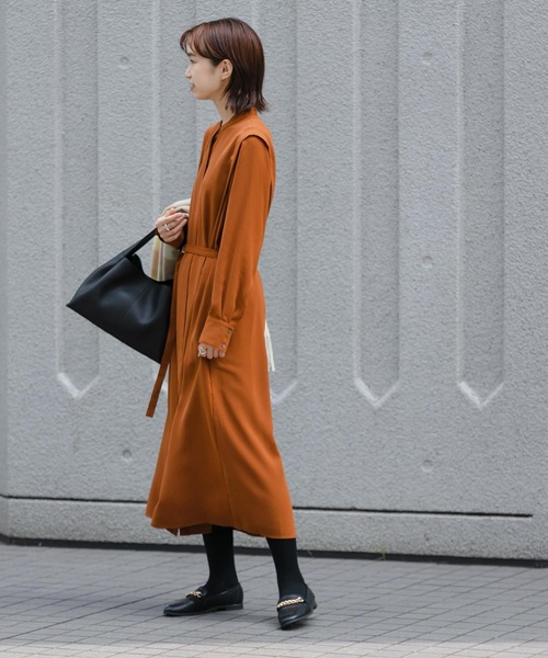 「URBAN RESEARCH」 長袖ワンピース FREE ネイビー レディース_画像7