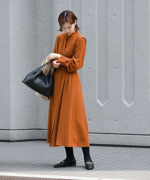「URBAN RESEARCH」 長袖ワンピース FREE ネイビー レディース_画像8