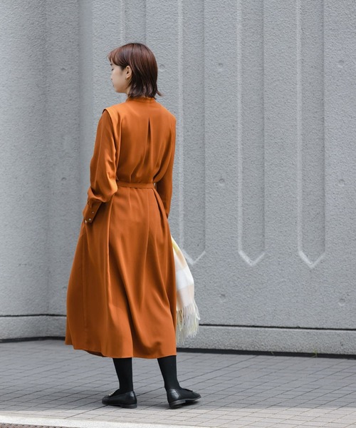 「URBAN RESEARCH」 長袖ワンピース FREE ネイビー レディース_画像9