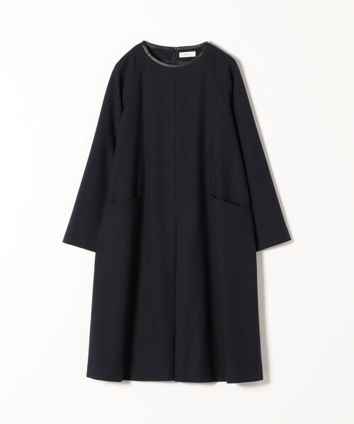 「SHIPS any」 長袖ワンピース ONE SIZE ネイビー レディースの画像
