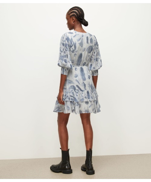 「ALLSAINTS」 7分袖ワンピース 4 ブルー レディース_画像6