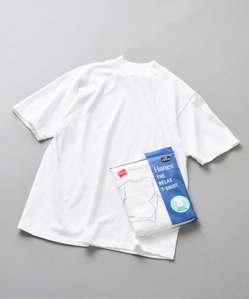 Hanes（ヘインズ） tシャツ 「Hanes」1P THE RELAX Relax Fit モック