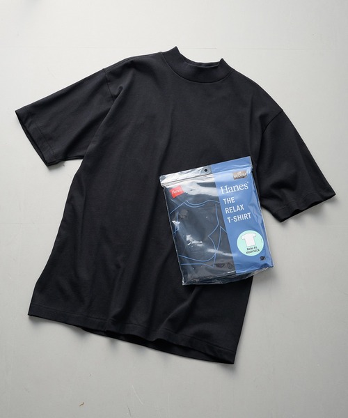 Hanes（ヘインズ） tシャツ 「Hanes」1P THE RELAX Relax Fit モック
