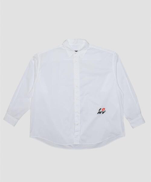 ACミラン Lotto シャツ ホワイト LOTTO（ロット） シャツ LOTTO I LOSANGA NY LONG-SLEEVE SHIRTS