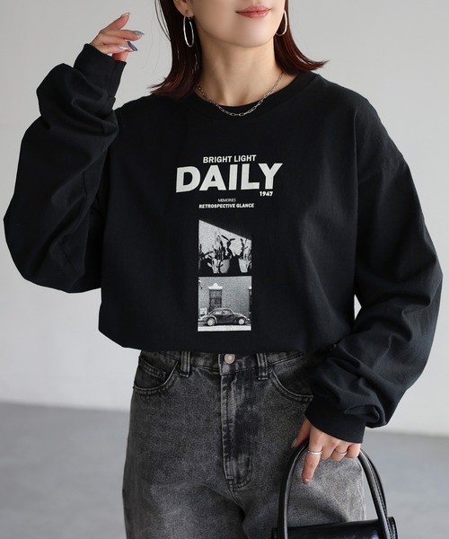「Riberry」 長袖カットソー LARGE ホワイト レディース_画像6