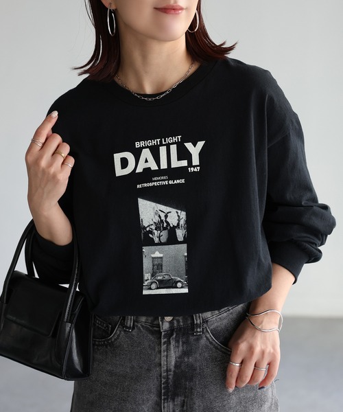 「Riberry」 長袖カットソー LARGE ホワイト レディース_画像9