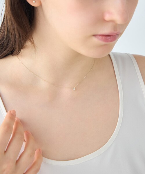 ネックレス 「アイシーヴェール」 K10IGG ダイヤモンド ネックレス レディースの画像