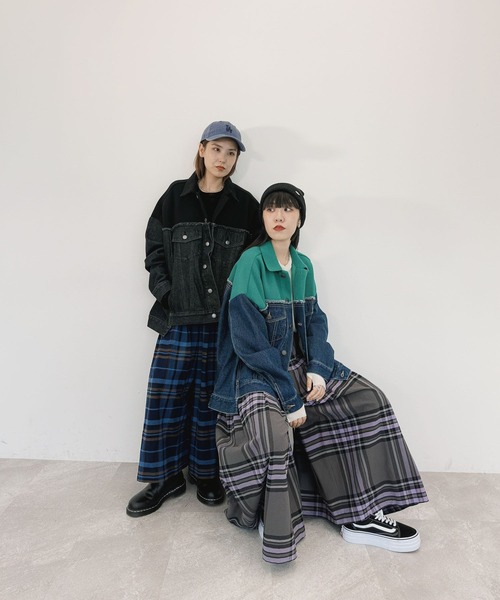 niko and…（ニコアンド） デニムジャケット FREE ブルー レディース