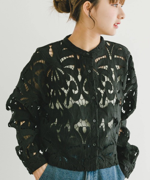 「ITEMS URBANRESEARCH」 長袖ブラウス FREE ホワイト レディース_画像3