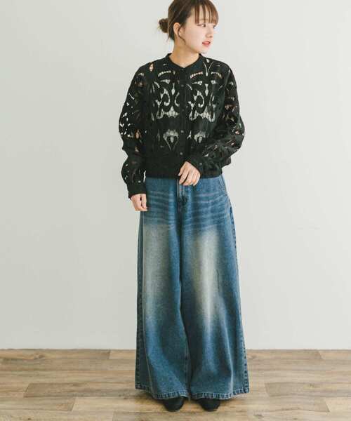 「ITEMS URBANRESEARCH」 長袖ブラウス FREE ホワイト レディース_画像5