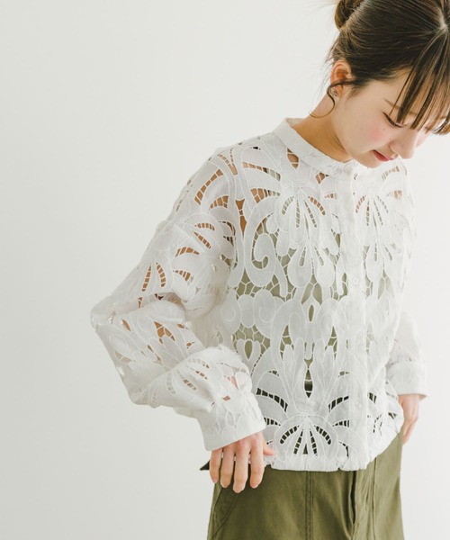 「ITEMS URBANRESEARCH」 長袖ブラウス FREE ホワイト レディース_画像8