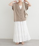 ベスト ジレ 「LARUTA」Vネックオーバー...の詳細画像2