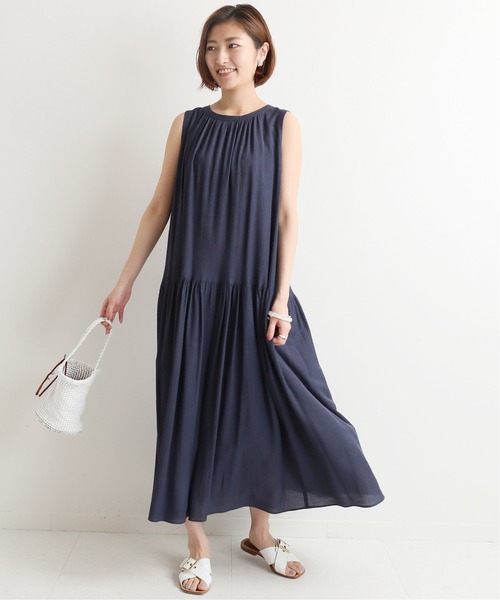 IENA（イエナ） ノースリーブワンピース 36 ネイビー レディース