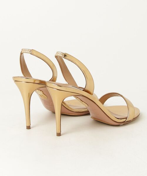 「Aquazzura」 SO NUDE ヒールサンダル 36 ゴールド レディース_画像2