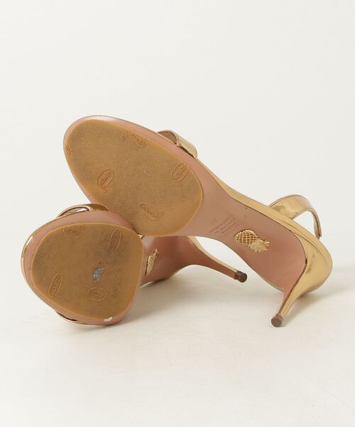 「Aquazzura」 SO NUDE ヒールサンダル 36 ゴールド レディース_画像3