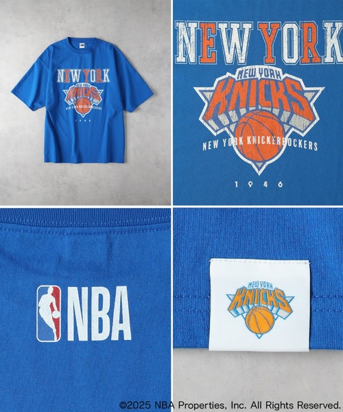 「Right-on」 半袖Tシャツ「NBAコラボ」 M ネイビー メンズ_画像4
