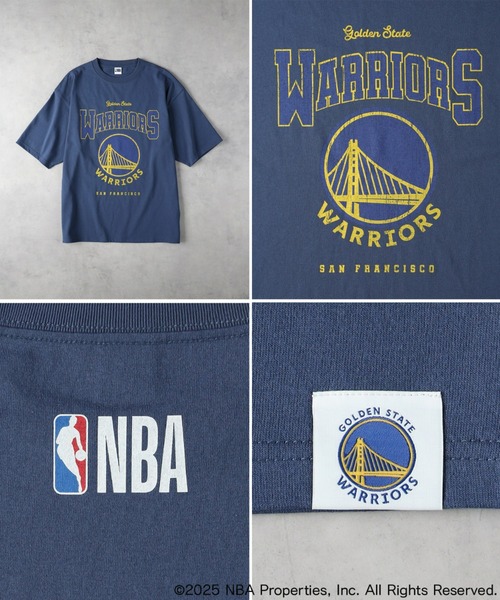「Right-on」 半袖Tシャツ「NBAコラボ」 M ネイビー メンズ_画像7