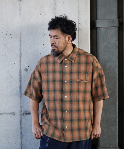 「NATAL DESIGN」 半袖シャツ LARGE オレンジ メンズ_画像8