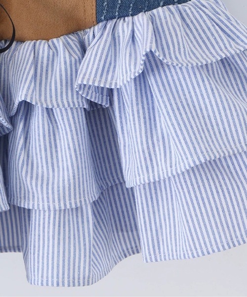 LA POMME petit（ラポミ・プチ） ワンピース Vintage Lace Up Ruffle