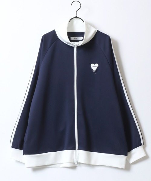 「SITRY」 ジャージブルゾン X-LARGE ネイビー メンズ_画像8
