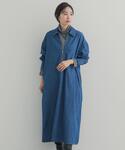 ワンピース フロントジップデニムワンピースの詳細画像4