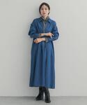 ワンピース フロントジップデニムワンピースの詳細画像5