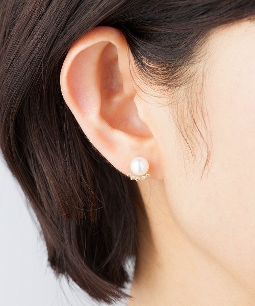 ピアス K18イエローゴールドピアス レディースの画像