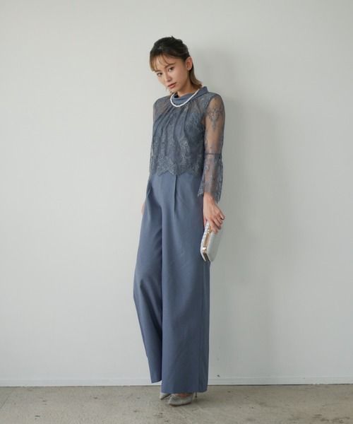 My shawty ハイネックレースパンツドレス　オールインワン　結婚式 My shawty ハイネックレースパンツドレス オールインワン 結婚式