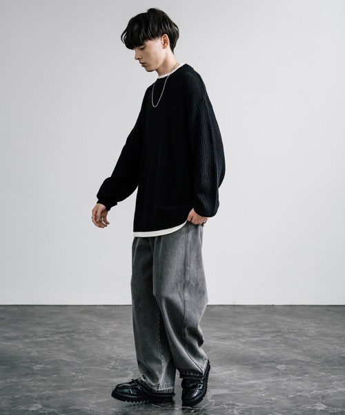 Rocky Monroe セーター ニット オーバーサイズ レイヤードクルー