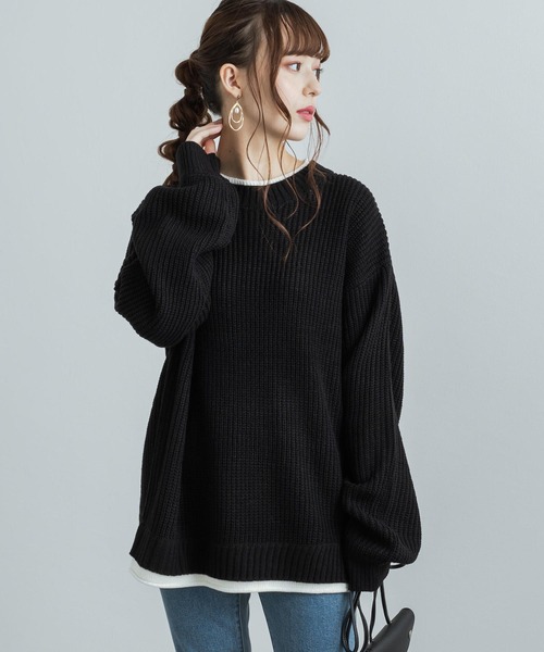 Rocky Monroe セーター ニット オーバーサイズ レイヤードクルー
