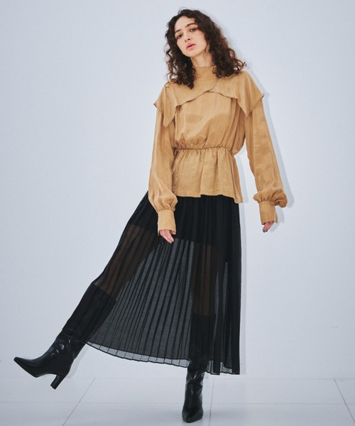 OPULENCE スカート Sheer Layer プリーツスカート : ZOZOTOWN