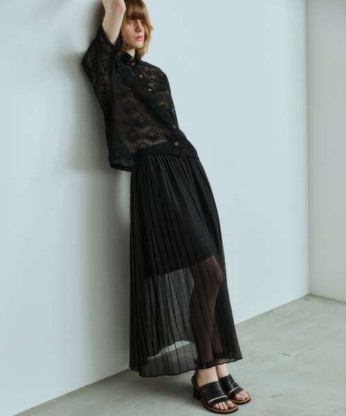 OPULENCE スカート Sheer Layer プリーツスカート : ZOZOTOWN