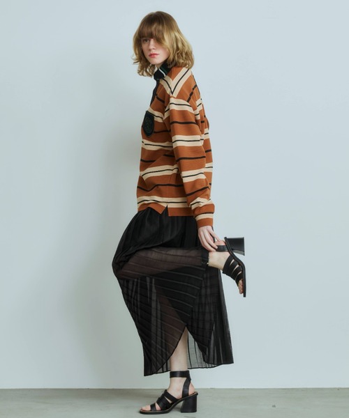 OPULENCE スカート Sheer Layer プリーツスカート : ZOZOTOWN