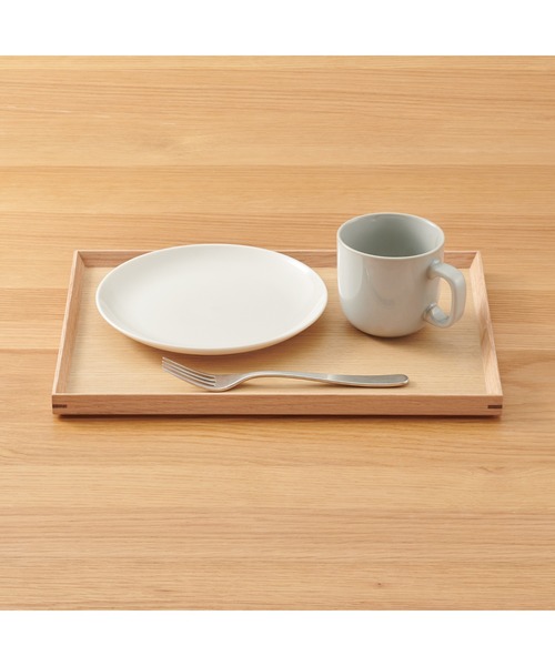無印良品（MUJI） ランチョンマット 木製 角型トレー 約幅35×奥行