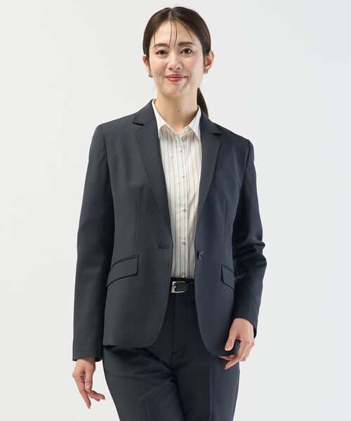 c0mi/ジャージ/--/ポリエステル/BLU/チェック レディースファッション