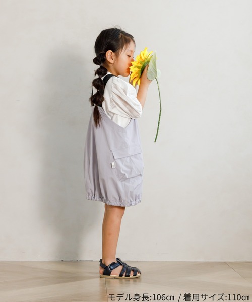 ジャンパースカート　CHILD WOMAN ガールズ サロペット ジャンパースカート ニットデニム 女の子