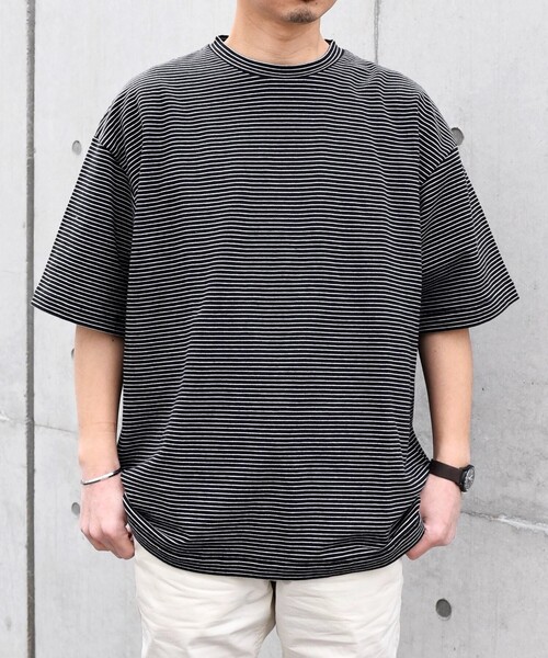 TWS スウェットシャツ 黒 Lサイズ POPUP ポップアップ SHIPS any tシャツ any: マイクロボーダー ミニ裏毛 ライト