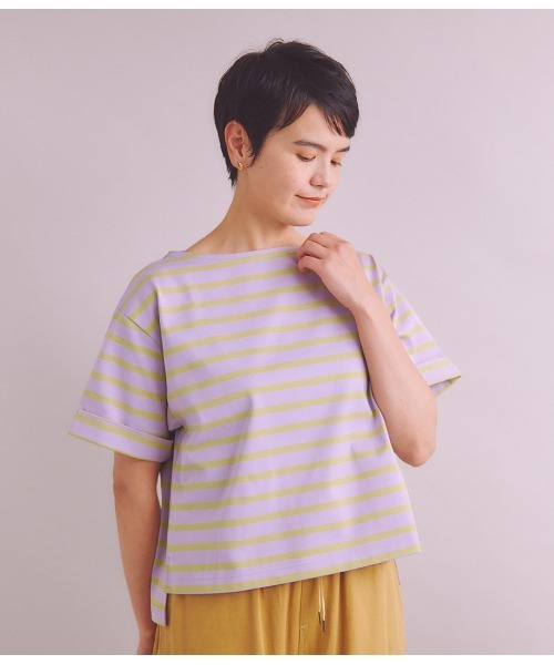 tシャツ 「ULTIMA」 Cotton Border Tシャツ レディース